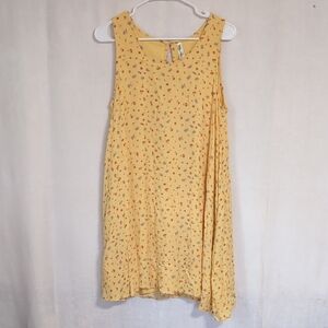 Live 4 Truth Yellow Sleeveless Floral Swing Dress